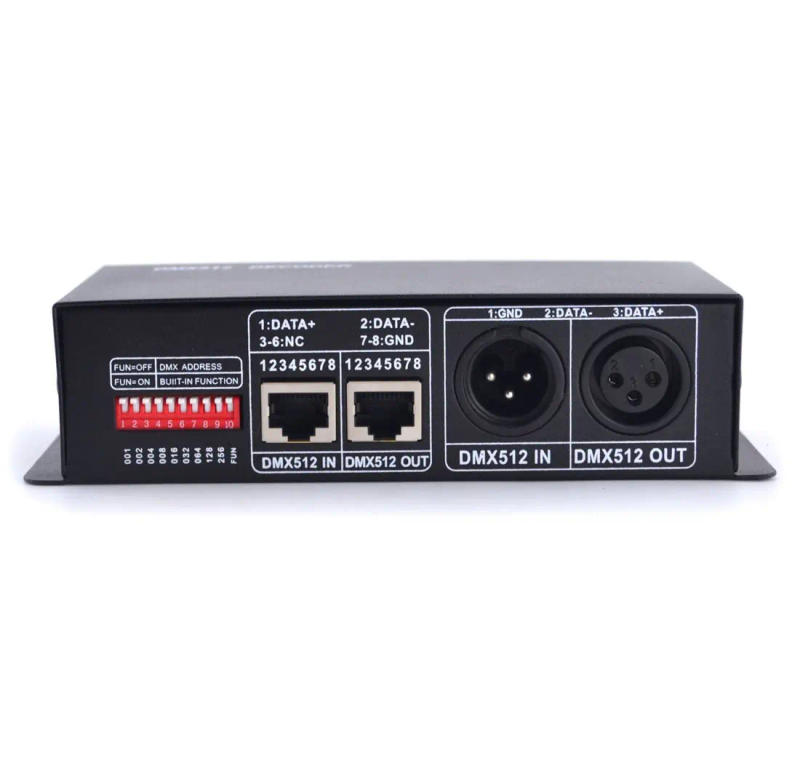 Description Picture 6 of itemDMX512 4CH 4 channel RGBW dimming controller RGBW light bar module 12~24V 8A/CH 2PCS/lot