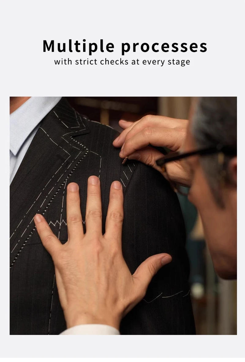 Description Picture 5 of itemClassic color blocking men's casual suit British fashion gentleman style spring and autumn new customized men's suit coat