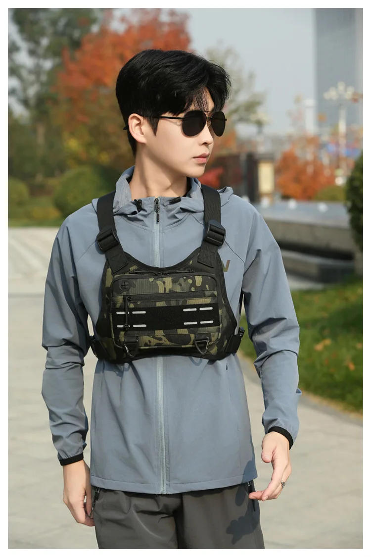 Description Picture 3 of itemTactical Fishing Vest Chest Bag Lure Box Gear Storage Bags Molle Men Airsoft Pouch Holster Outdoor Hiking Hunting Pack Rig Pouch