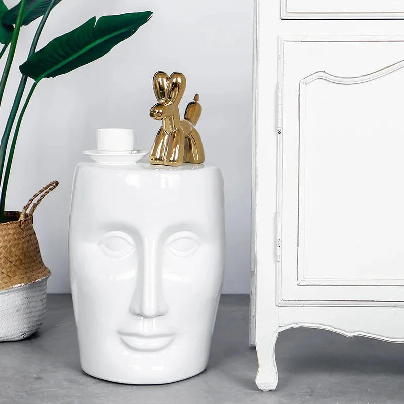 Description Picture 4 of itemNordic Ceramic Coffee Tables Creative Home Furniture Sofa Side Table Casual Decoration Designer Corner Table Bedroom Nightstand