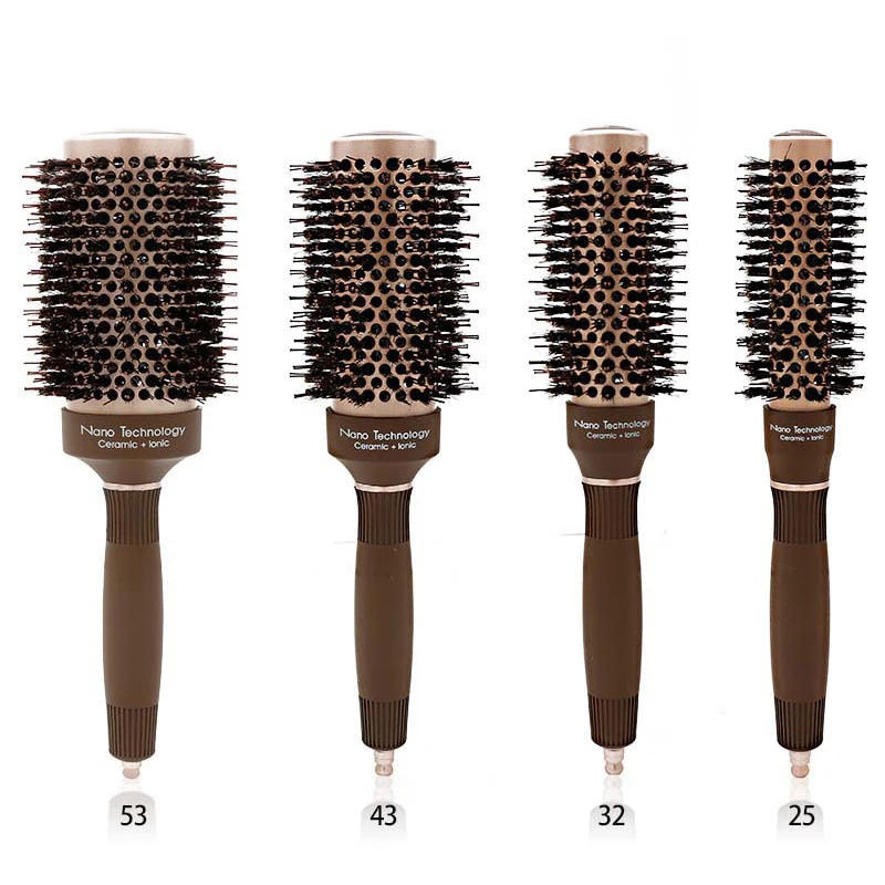 Description Picture 5 of itemCestoMen Hair Tools Ceramic Aluminum Tube Roller Comb Elastic Comb Pig Bristle Nylon Salon Hair Styling Comb
