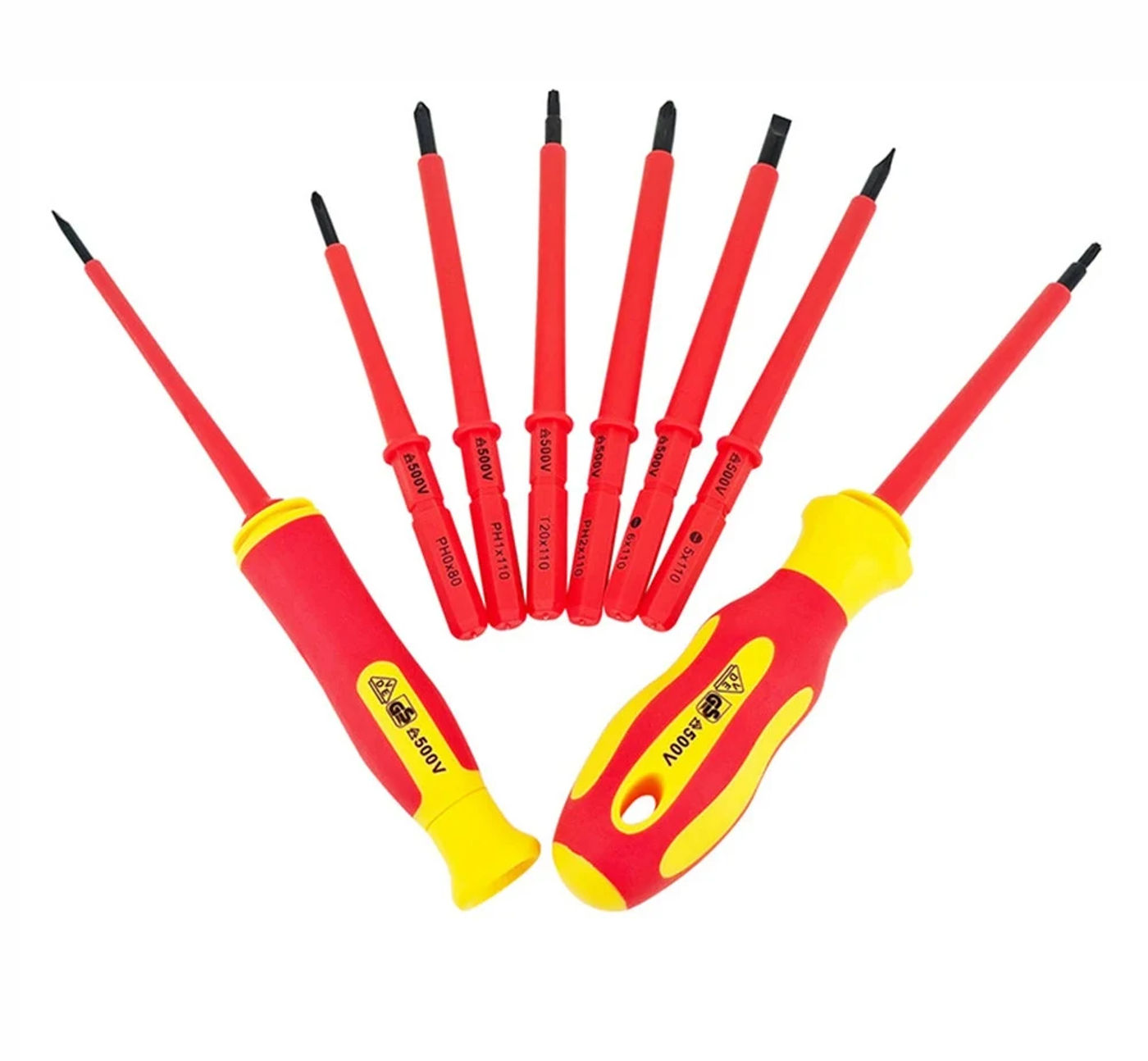Description Picture 5 of itemInsulated Electrician Screwdriver High Hardness Combo Household Magnetic Cross Word Shaped Plum Blossom Hexagonal Screwdriver