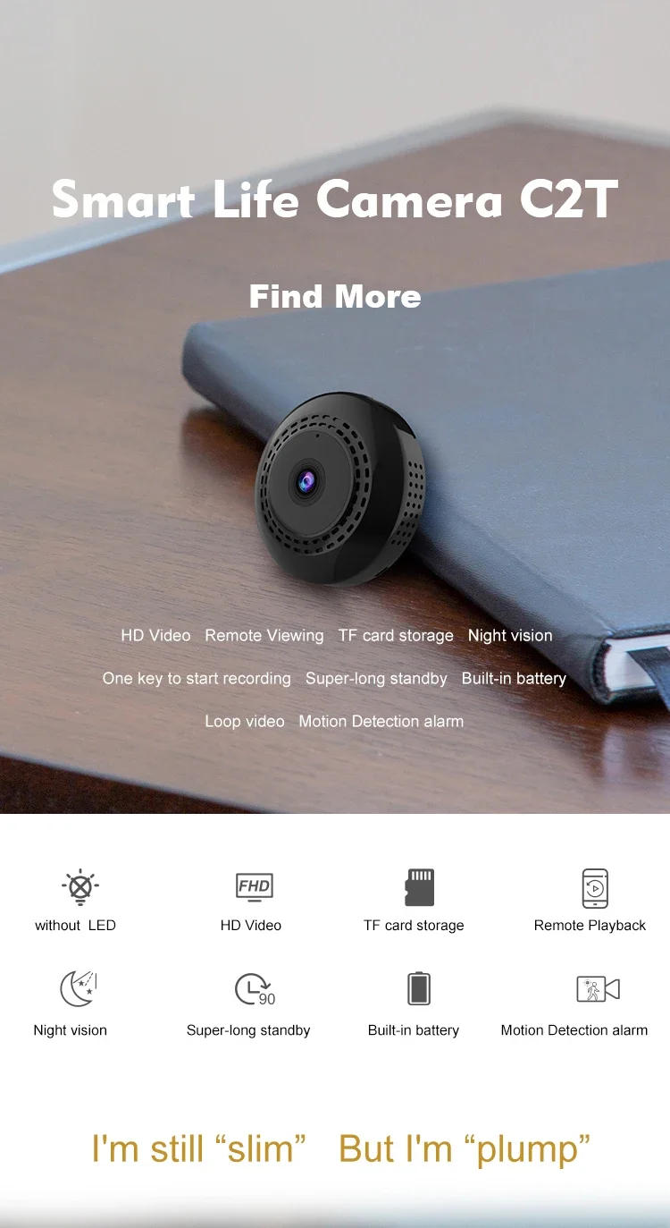 Description Picture 2 of itemMini Smart Camera WiFi Remote Small HD 1080P Wireless Monitoring Ip  Video Night Vision Security Protection Surveillance Cameras