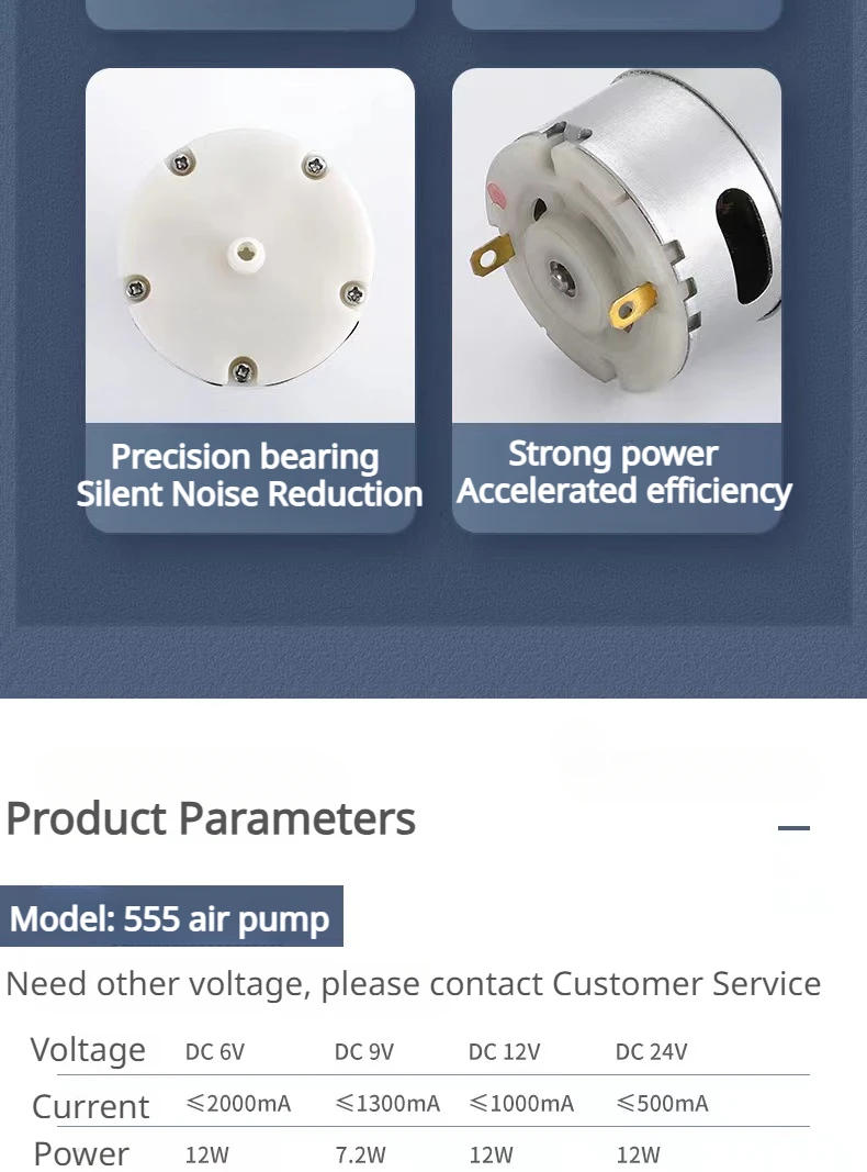 Description Picture 6 of itemDC12V/24V Micro vacuum pump Mute Air Pump Negative Pressure 12W Device Fish Tank Aeration Pump Low Noise Medical Device