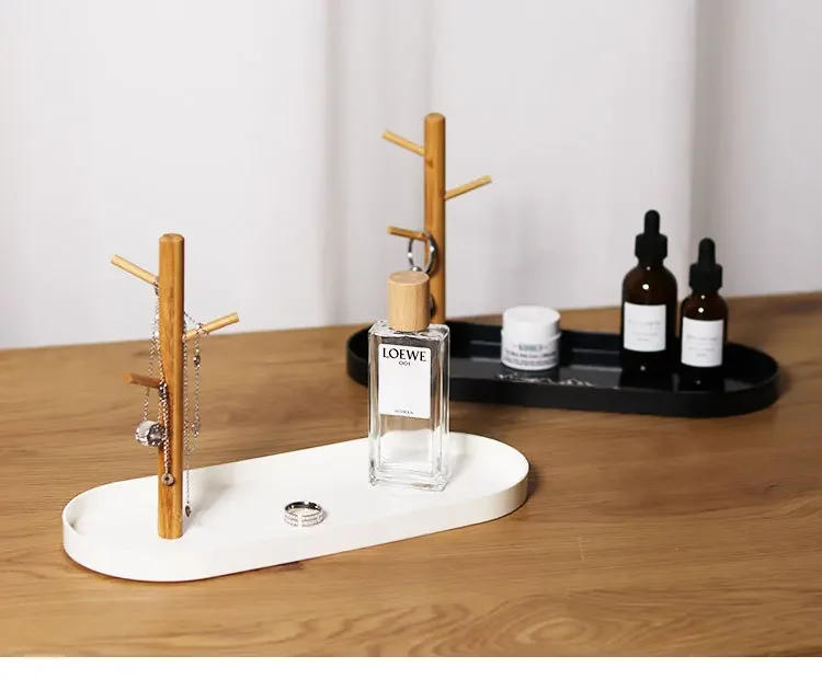 Description Picture 5 of item2024 New Nordic Bamboo Tree Branch Storage Tray Living Room Desktop Key Hanger Jewelry Display Frame