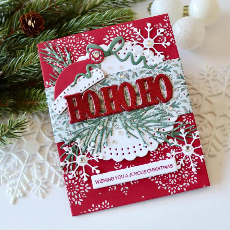 Description Picture 6 of itemNew Arrival 2024 Christmas Doily Trees Metal Cutting Dies Silicone Stamp Set DIY Scrapbooking Photo Album Card Decoration Making