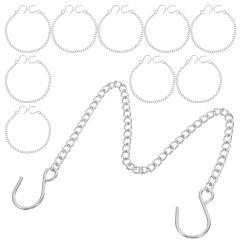 10 Pcs House Plate Hanging Chain Billboards Hangers Planter Stainless Steel Chains for Bird Toys Chalkboards