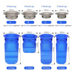 Silicone Anti-odor Stainless Steel Drain Cover Floor Drain Core Sink Filter Deodorant Kitchen Gadget Sewer Bathroom Accessories