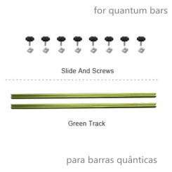 1 pair aluminum Green Track with screws for slide and fix quantum bars with radiator/ 3pcs QB128 LM301H led board 3500K