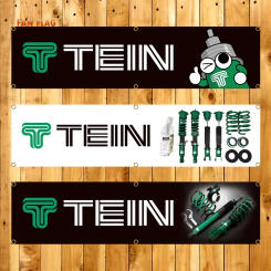 60X240cm Teins Racing Car Banner Auto Parts Flag Polyester Printed Garage or Outdoor Decoration Tapestry