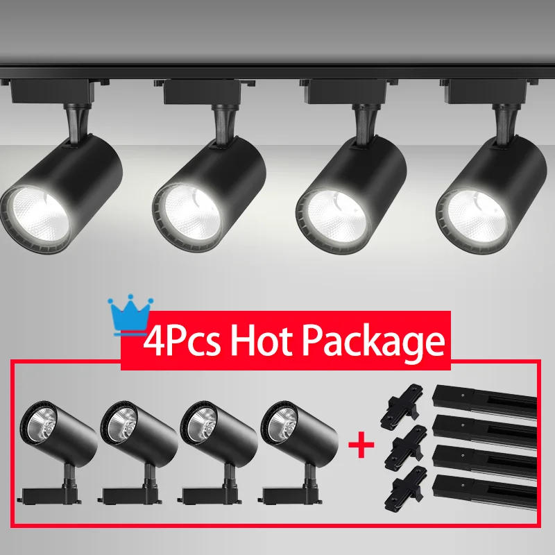 Description Picture 6 of itemFull Set Led Track Light Fixture Rail 110-220V COB Ceiling Track Lamp 20/40W Spot Lighting For Clothing Shop Living Room Home