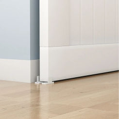 2 Sets Barn Door Stoppers Sliding Floor Guide Lock Wooden Bottom Carbon Steel Pom Material Man