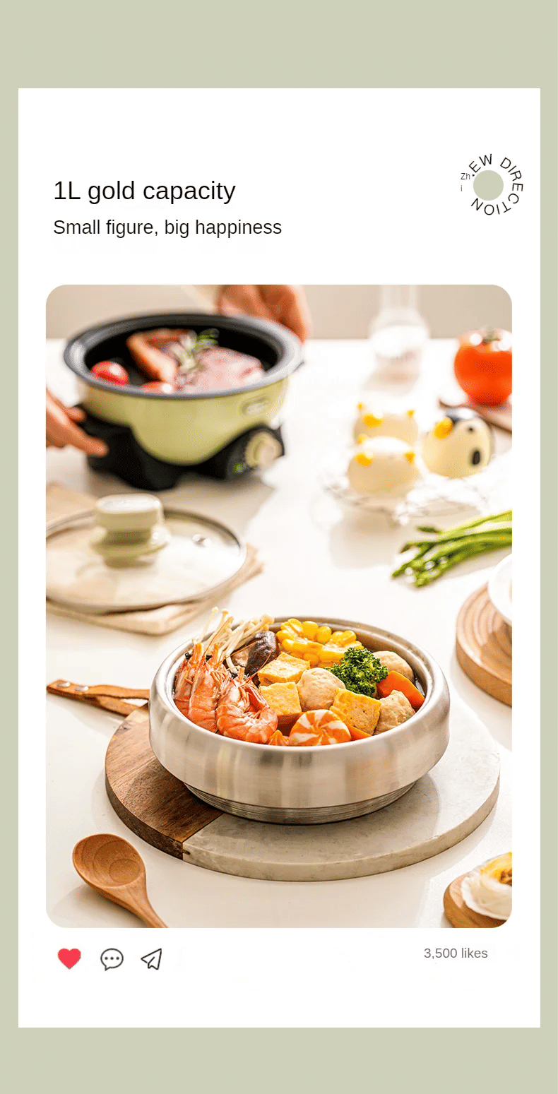 Description Picture 6 of itemElectric cooker multi-function household split type student dormitory small cooking frying pan