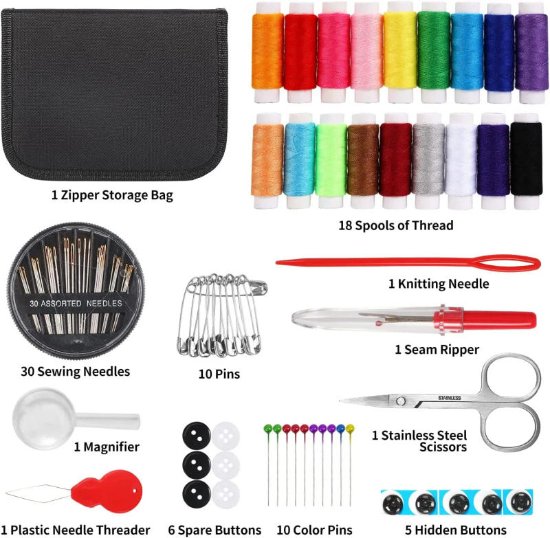 Description Picture 3 of itemSewing Kits DIY Multi-Function Sewing Box Set For Hand Quilting Stitching Embroidery Thread Sewing Accessories Sewing Tools Kits