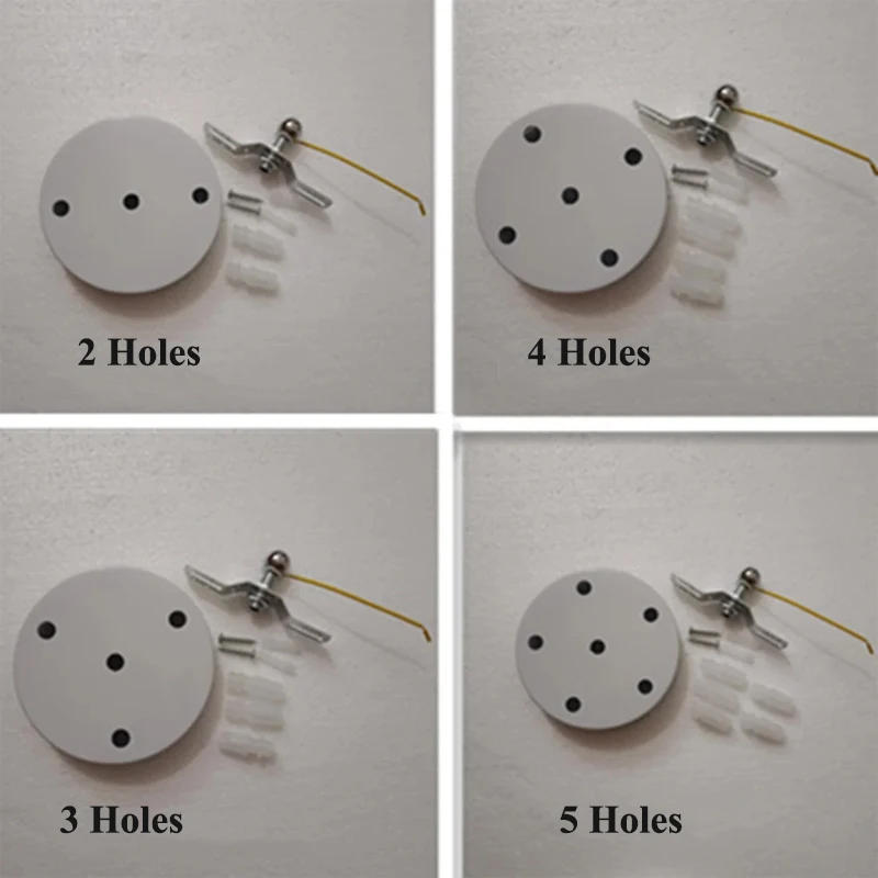 Description Picture 5 of itemCeiling Plate Multi Size DIY Black/White Plate 1/2/3/4/5 Holes Light Fittings Round Rectangular Straight Accessories Lamp Base