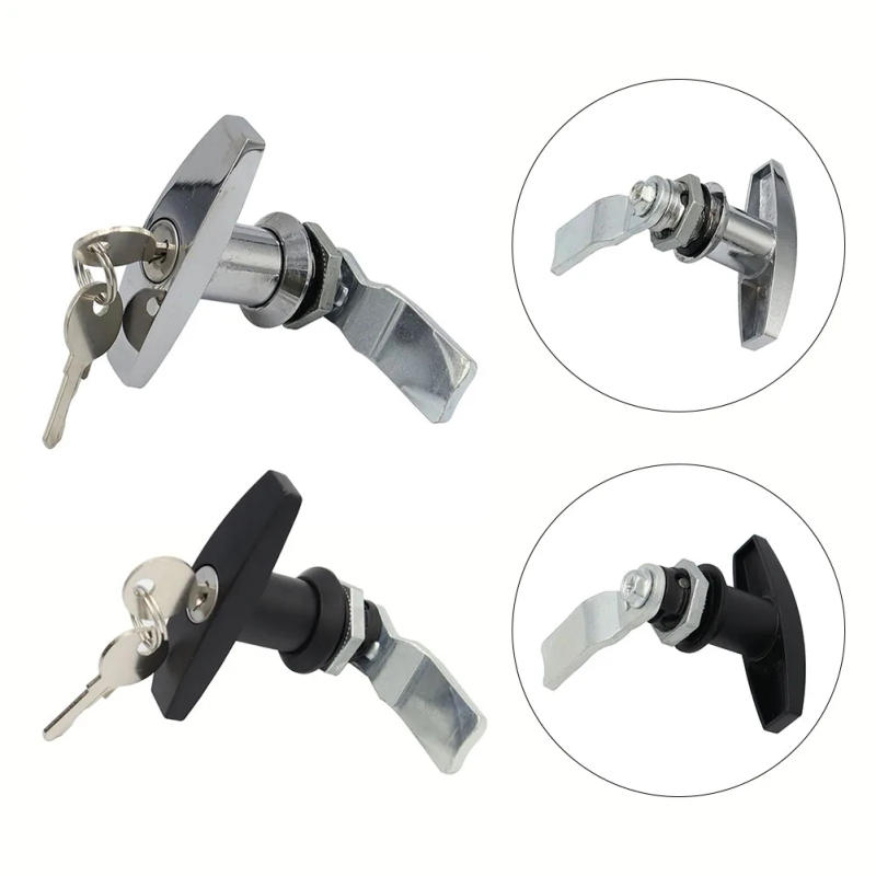 Description Picture 3 of itemT Handle Lock With Keys Caravan Garage Shed Campervan Door Locks Home Improvement Garage Industrial Toolbox Electrical Box Lock