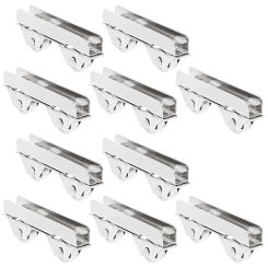 10 Pcs Track Metal Glass Door Wheel Man Paper Clips Stainless Steel Sliding Replacement Assembly Roller