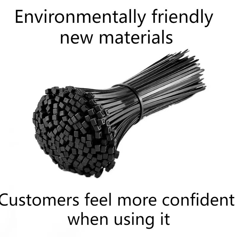 Description Picture 5 of item100 Pieces Black Red 4x200mm Cable Ties Fastening Rings Reusable Cable Zipper Ties Removable Multifunctional Anti-Corrosion Ties