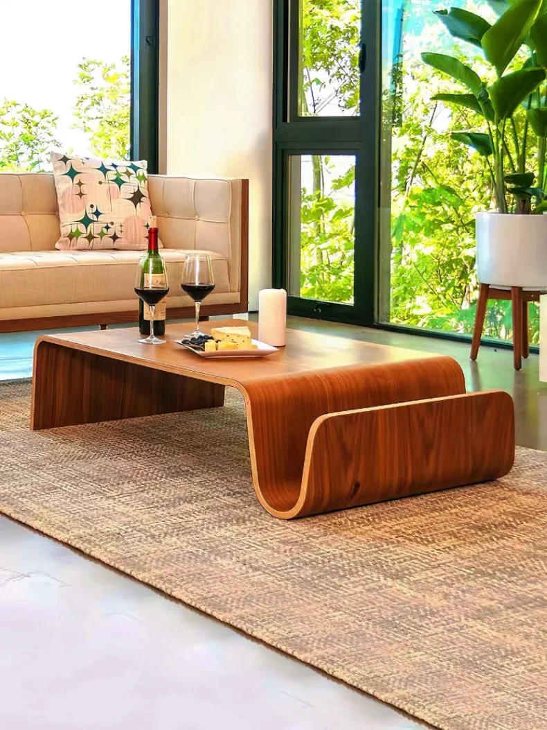 Description Picture 2 of itemCreative Simple Irregular Modern Japanese Ash Solid Wood Tea House Tatami Coffee Table Art Home Supplies Living Room Decorations