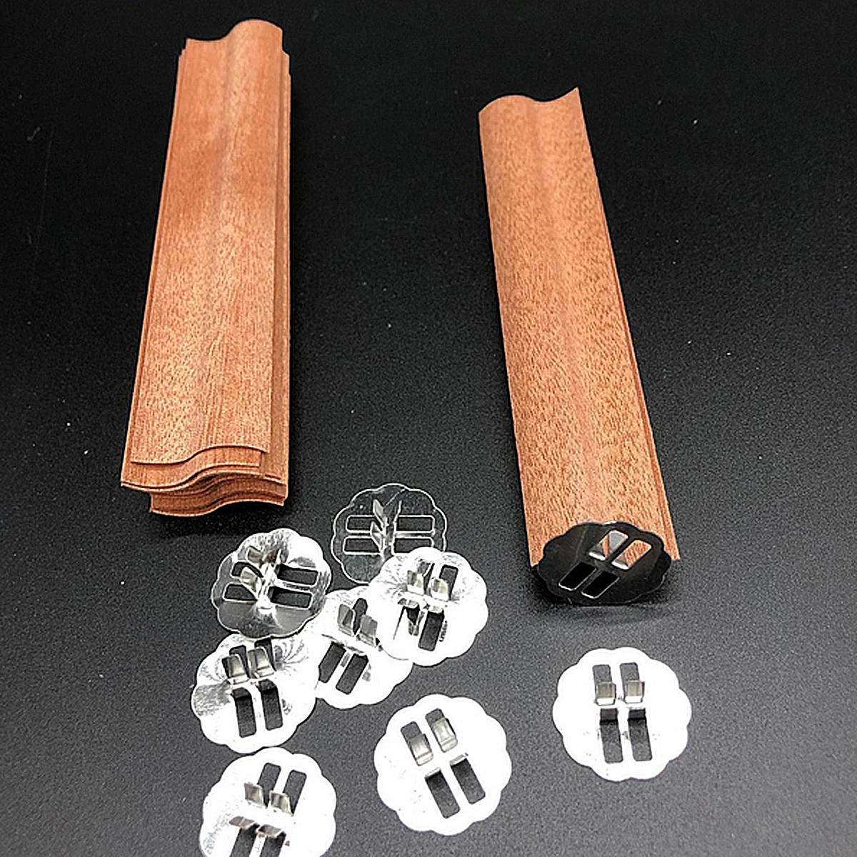 Description Picture 5 of item10pcs/set S-Shape Wooden Candle Wicks Eco-friendly Smokeless Big Flame Wooden Wax Core & Base Clamp DIY Gift Candle Making Kit
