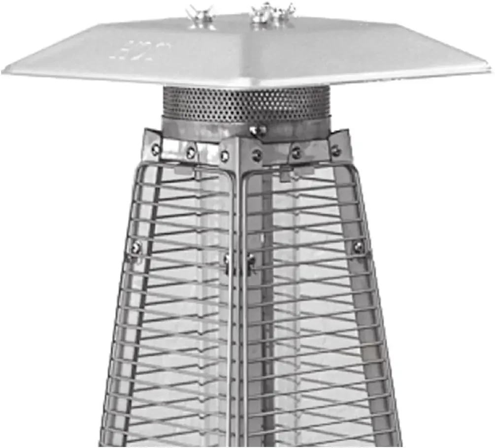 Description Picture 3 of itemHLDS032-GTTHG Portable Propane Table Top Pyramid Glass Tube Patio Heater 9500 BTU Bronze SMALL Hammered Bronze finish