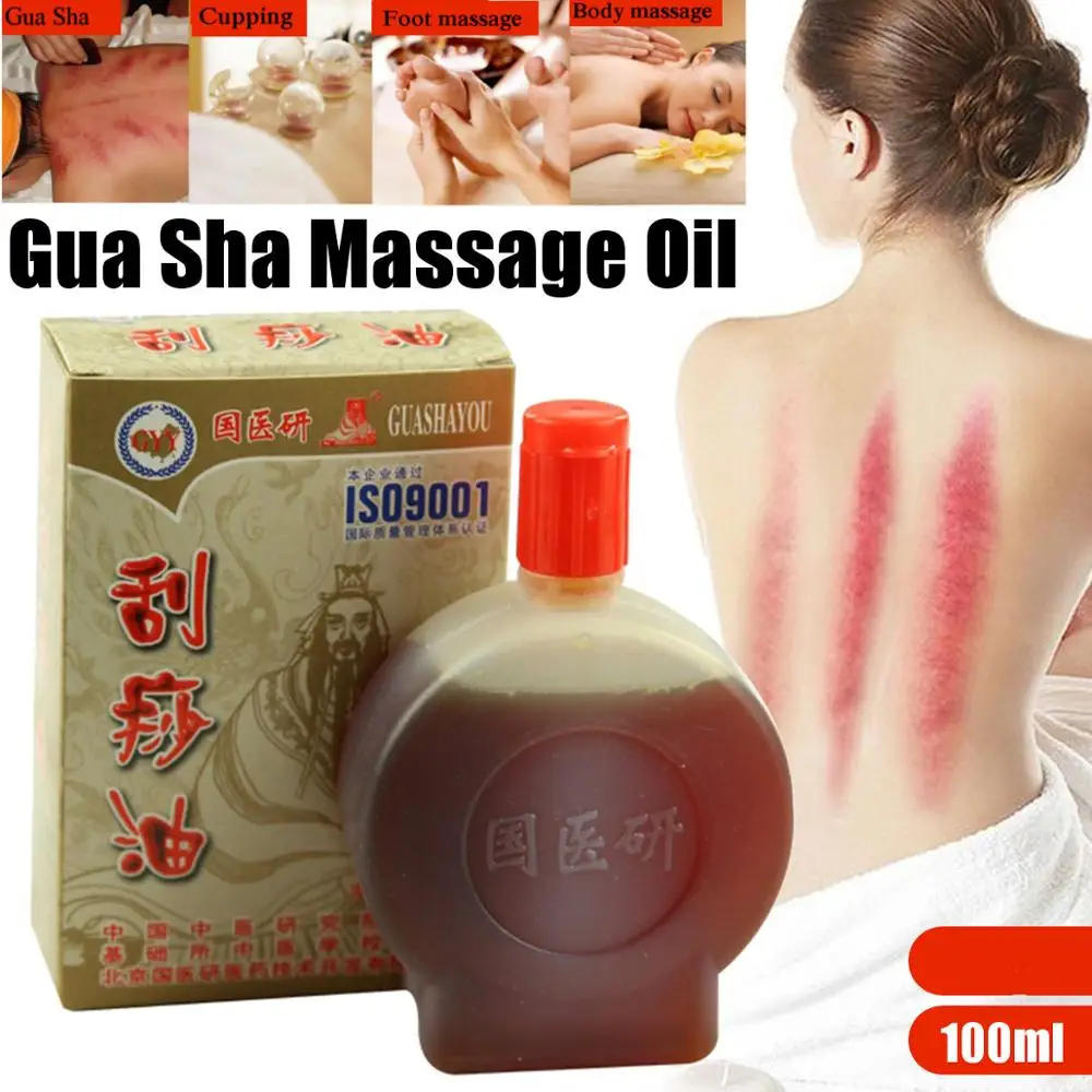 Description Picture 3 of item3Pcs Traditional Gua Sha Essential Oil Gua Sha Massage Plant Oil Scraping Oil Body Massage Oil 100ml