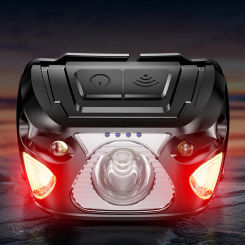LED Headlight Torch Motion Sensor Camping Search Light USB Charging XPE COB Headlamp for Outdoor Fishing Camping Hiking