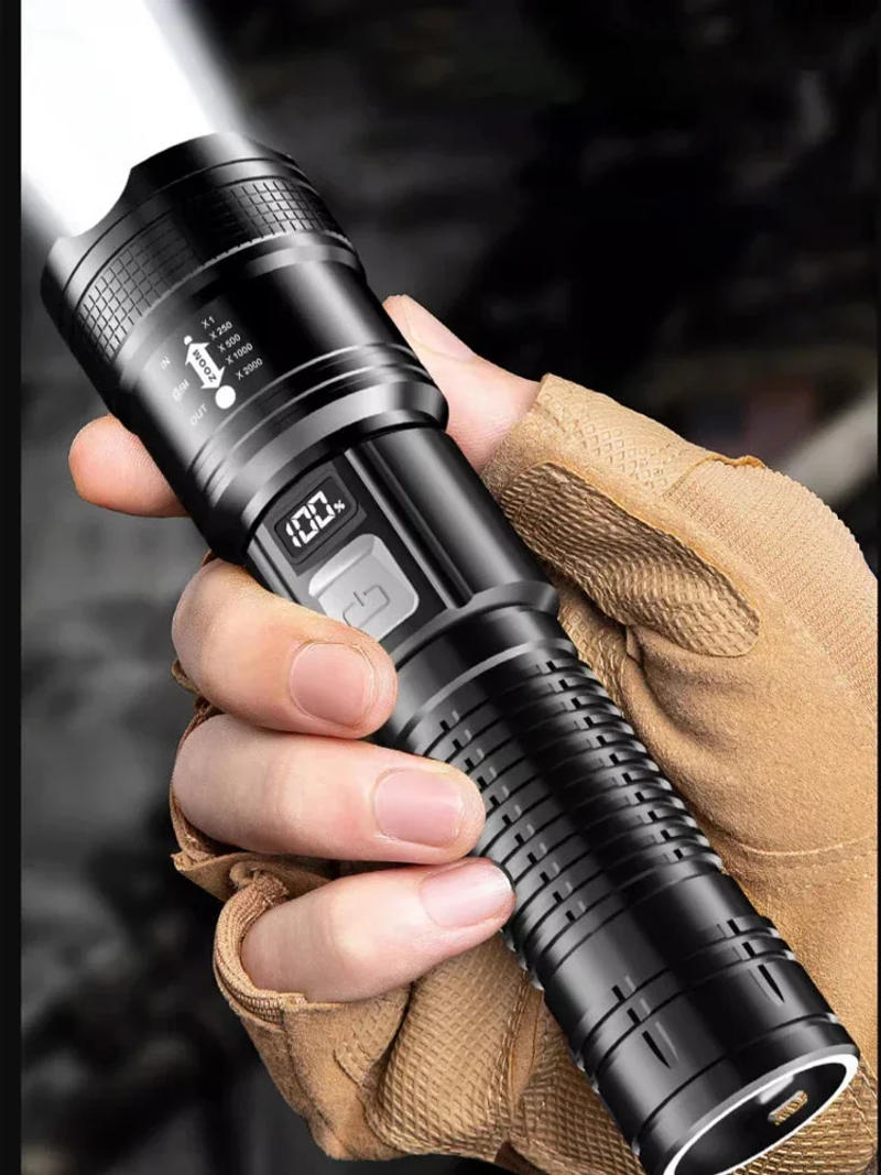Description Picture 6 of itemUltra Bright LED Flashlight Portable Type-C Rechargeable Long Range Zoom Torch 100000LM Outdoor Tactical Lantern Camping Fishing
