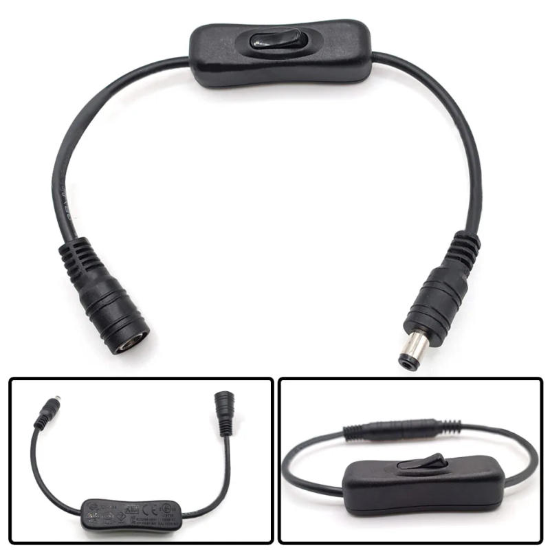 Description Picture 4 of itemDC 12V Inline Rocker Switch On Off With Female Male Power Cable 5.5x2.1mm DC Connector Switch For CCTV LED Strip Light