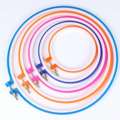5 PCS/lot Plastic Embroidery and Cross Stitch Hoop Set Embroidery Hoop Ring Frame Adjustable Sewing Tools