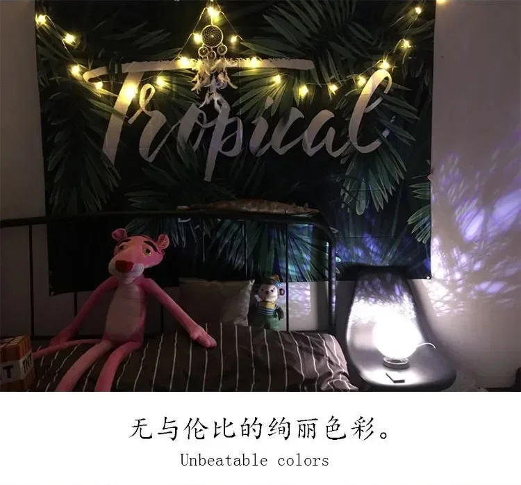 Description Picture 4 of itemWindow Tapestry View Green Plant 3D Sea Flowers Wall Hanging Carpet Blanket Bedspread Yoga Towel Home Beach Wall Decor Dropship