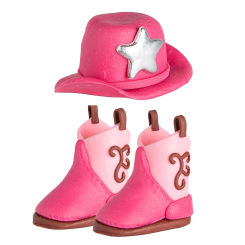 3Pcs Pink Cowboy Cake Decorations Cowboy Hat Boot Cake Toppers Western  Cowgirl Birthday for Western Theme Party Favors Supplies
