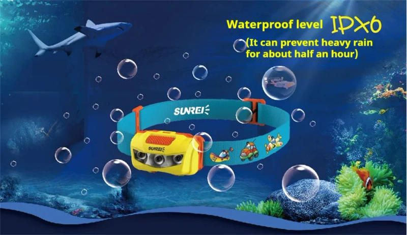 Description Picture 5 of itemShanlishi Children's Outdoor Headlight Headworn Night Running LED Mountaineering Camping Light Summer Camp Waterproof Headlight
