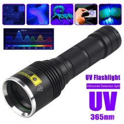 Super Bright 365NM UV Flashlight Ultraviolet Blacklight Purple Linternas Carpet Pet Urine Detector Catch Scorpion