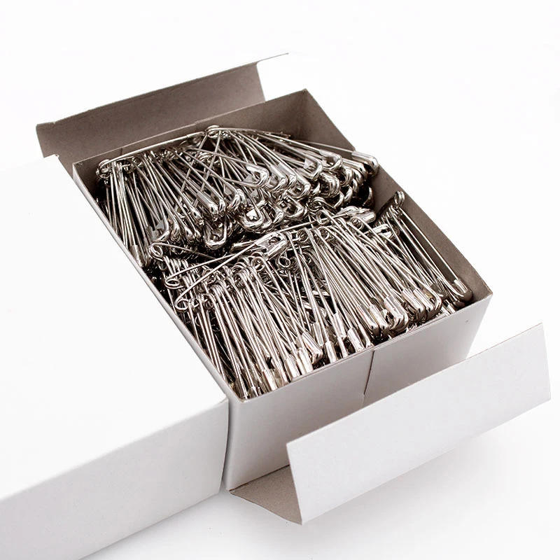 Description Picture 2 of item432/864pcs Safety Pins DIY Sewing Tools Accessory Silver Metal Needles Large Safety Pin Small Brooch Apparel Accessories
