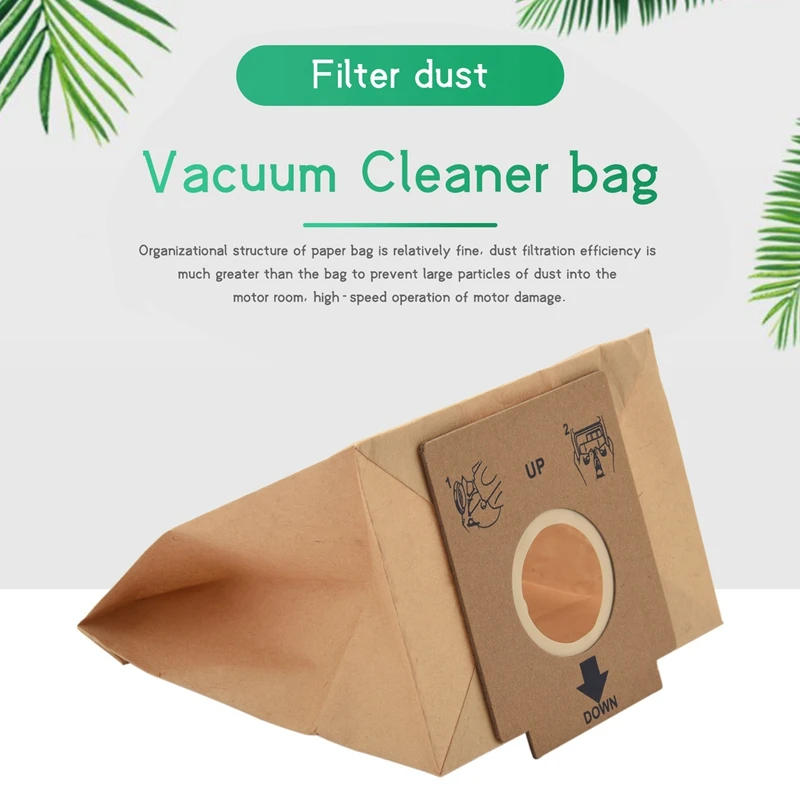 Description Picture 4 of itemDoings!20 Pcs Vacuum Cleaner Kraft Paper Dust Bags Dual Filter Dust Bag Fit For Z1480 ZW1200-211 ZC1120B ZMO1550 Series