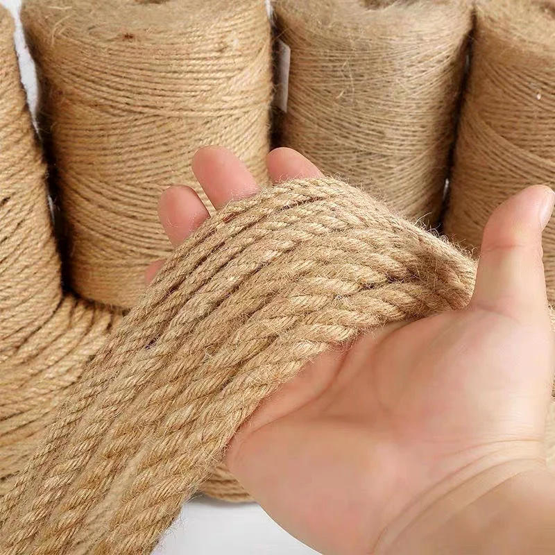 Description Picture 4 of item1-10mm Natural Rope Jute Ribbon Sewing DIY Wedding Cord Craft Natural Thread Twine Bulk Handmade Party Christmas Home Decoration