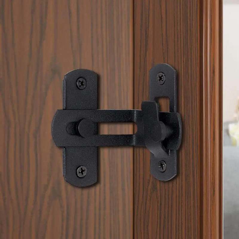 Description Picture 5 of itemStainless Steel Door Fastener Sliding Barn Door Latch For Locking Sliding 90 Degree Right Angle Door Lock Wine Cabinet Clos T7T4