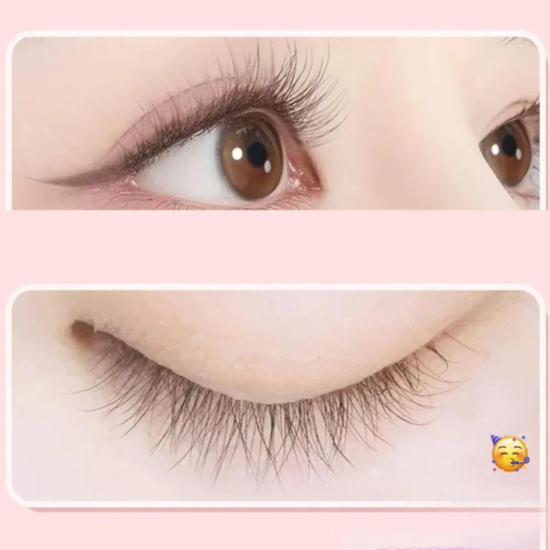 Description Picture 6 of item10 Rows Volume False Eyelash Natural Slender Fish Tail Fake Eyelash Glue-free Individual Lashes Segmented Lash Cute Eye Makeup