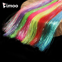 Bimoo 1mm Lateral Scale Flashabou Strands Fly Tying Material Corrugated Flashabou Tinsel Streamer Minnow Baitfish Fishing Lures