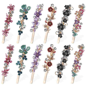 12 Pcs Flower Hair Pins Flower Hair Clips Bobby Pins Decorative Hair Pins Flower Hair Accessories For Party Wedding