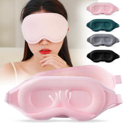 100% Light Blocking 3D Sleeping Eye Mask Soft Breathable Eye Shade Cover for Travel Zero Eye Pressure 3D Sleeping Mask