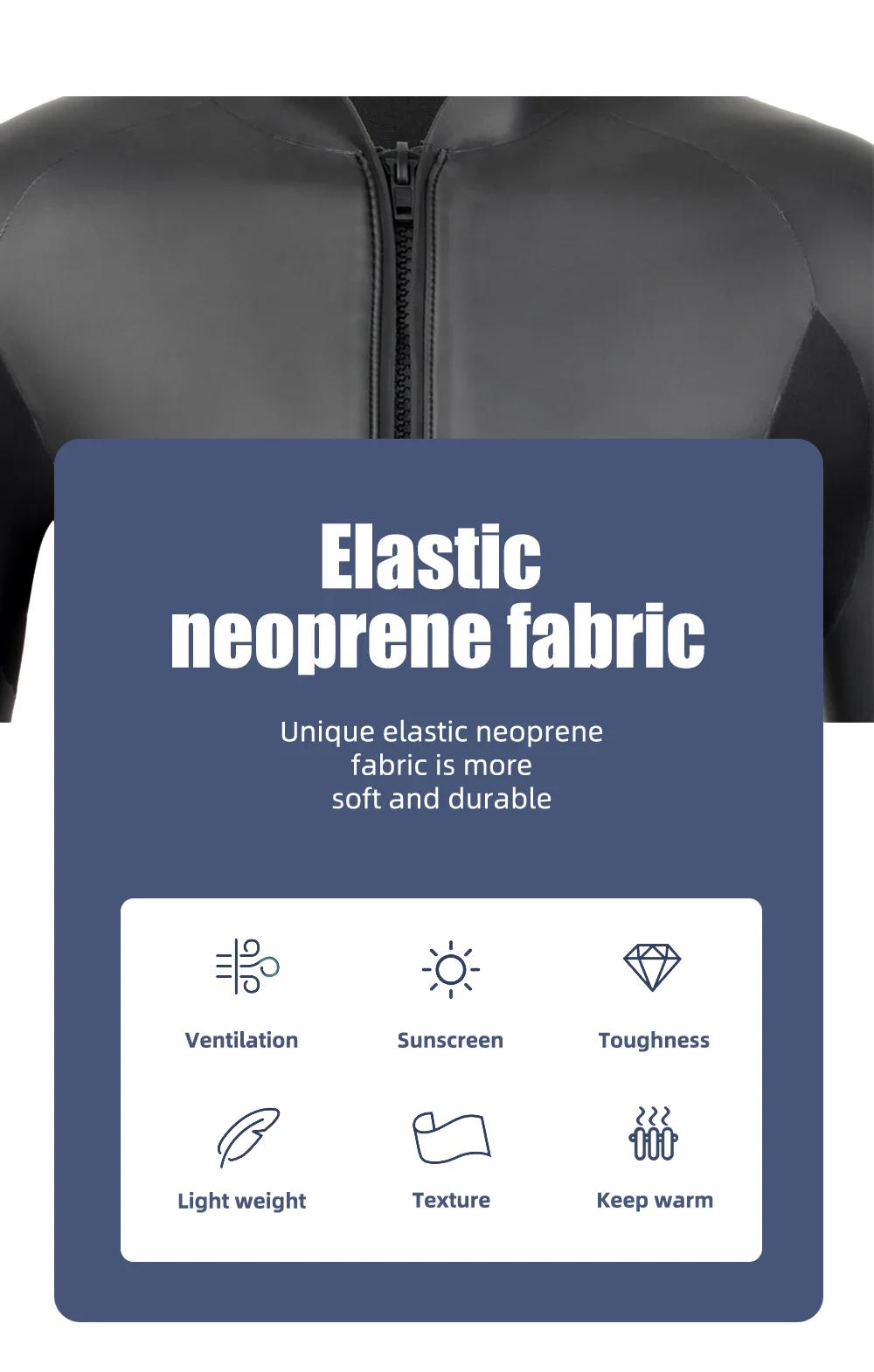 Description Picture 6 of itemWomen 3mm CR Blind Seam Flexible Wetsuit Jacket & Pant - Slim, Neoprene Smooth Skin for Diving, Surfing, Winter Swimming