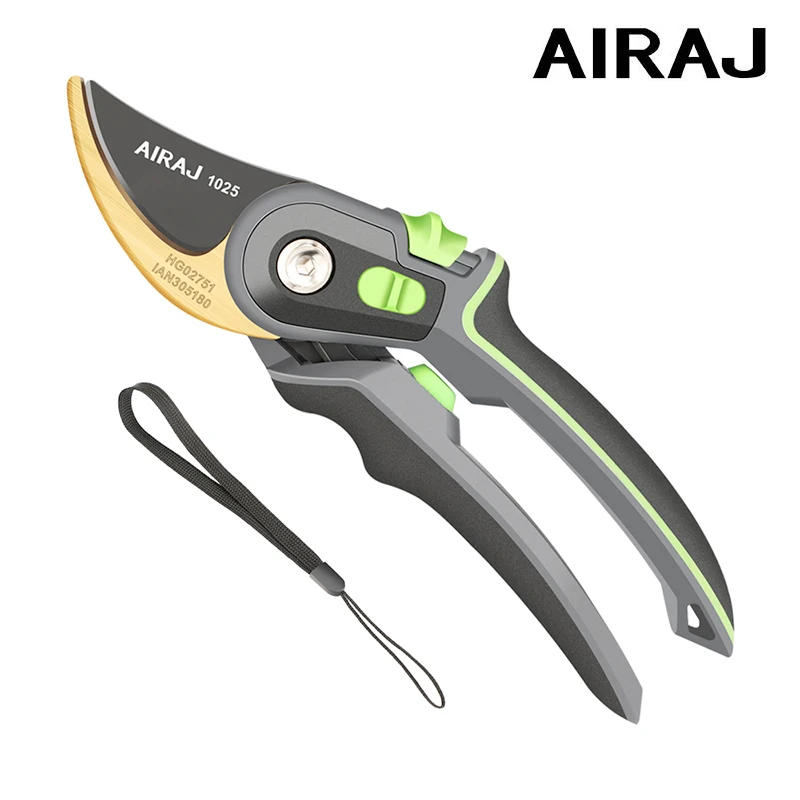Description Picture 2 of itemAIRAJ 8inch Pruning Shear Garden Tools Labor Saving Scissors Gardening Plant Sharp Branch Pruners Protection Hand Durable