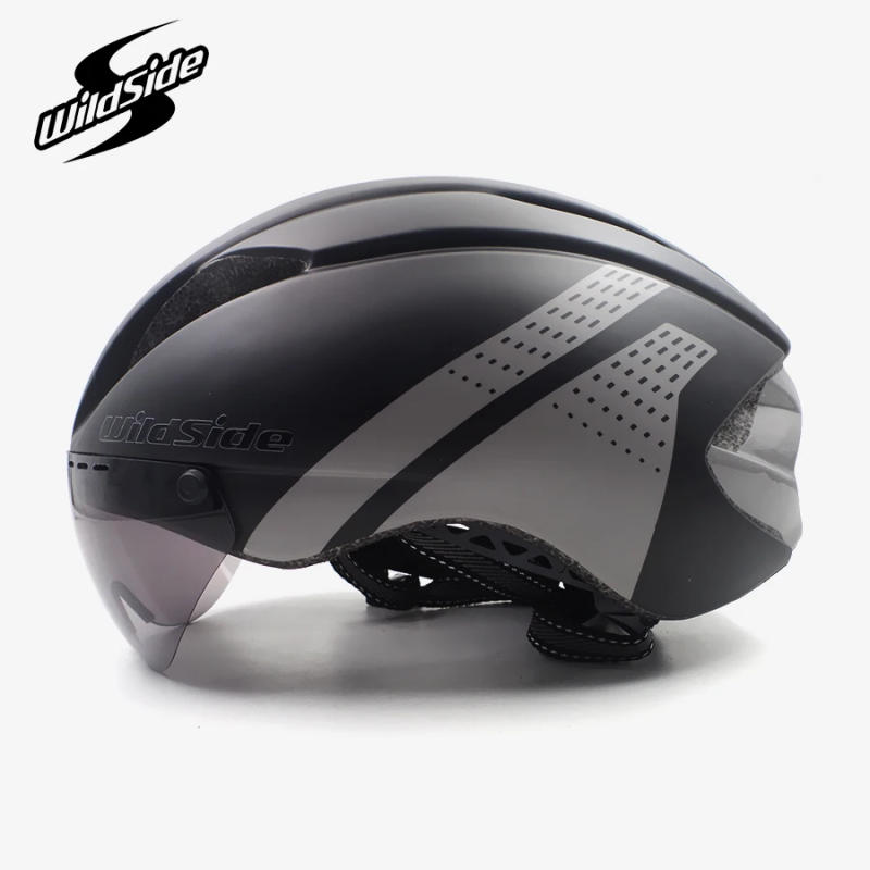 Description Picture 4 of itemWildside TT Triathlon Bicycle Helmet Aero Adults Men Women Lens Goggles Cycling Helmets Magnetic Lens Helmet Cycling Equipment