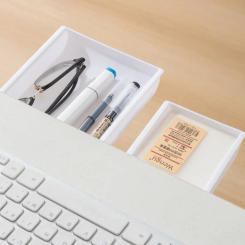 Self Adhesive Storage Drawer Box Makeup Pencil Tray Desk Hidden Under Desk Stand Under-drawer Storage Box for Home School Desk