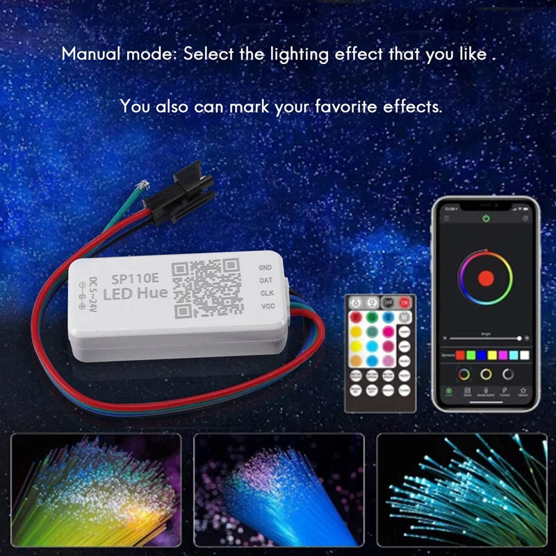 Description Picture 5 of itemWS2812B SK6812RGB SK6812RGBW Bluetooth SP110E Mini Controller, Support ALL LED Strip/Module Light/Panel/String, IOS/Android App