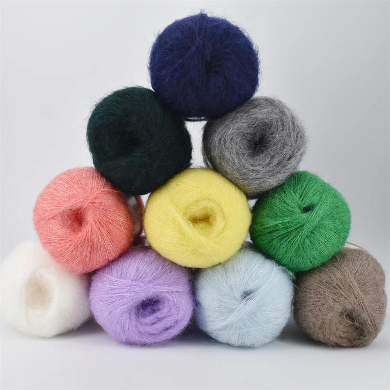 Description Picture 4 of itemYarn For Knitting Super Kid Mohair Yarn Crochet Thin Sweater Knit Shirt Scarf Angola Silk Mohair Wool Yarn For Woman Baby Thread