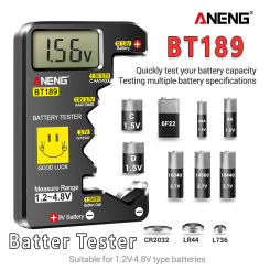 ANENG BT189 Digital Household Battery Testers Portable Display Test 9V AA AAA C D Button Cell Universal Power Instruments Tools