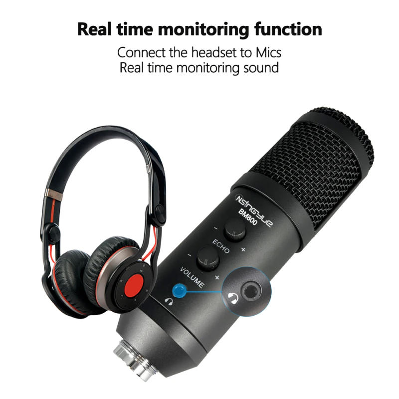 Description Picture 4 of itemUSB Microphone for Computer Gaming,Condense Mic with Echo and Monitoring,for PC Laptop Studio Recording Streaming,Plug and Play